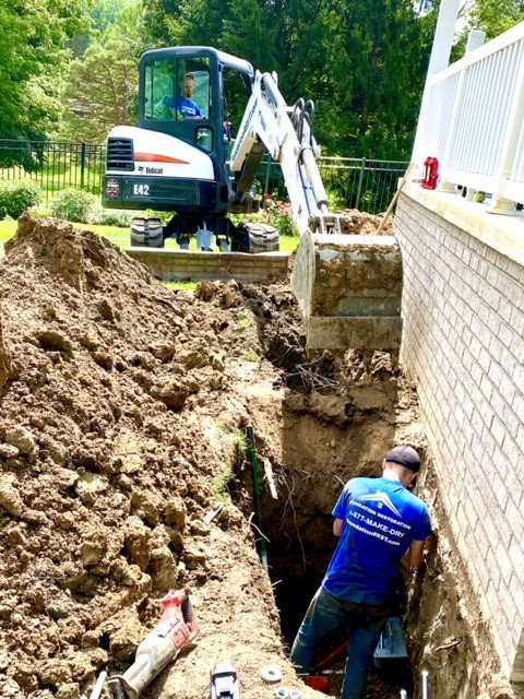 Foundation repair with heavy equipment