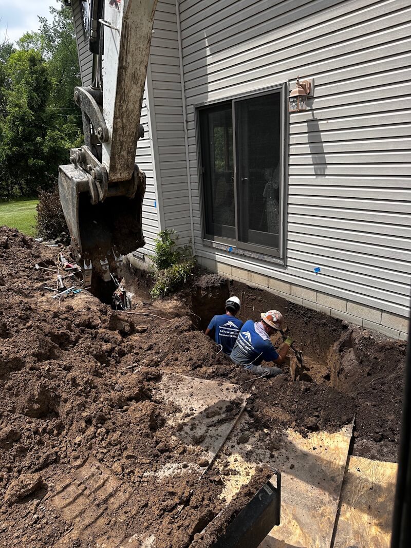 Rockwood Michigan Foundation Repair - preparing foundation