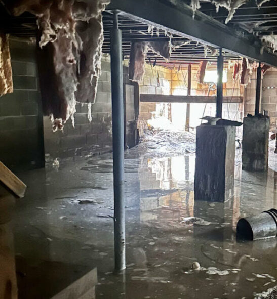 Willis Michigan - basement flooded and collapsed foundation wall