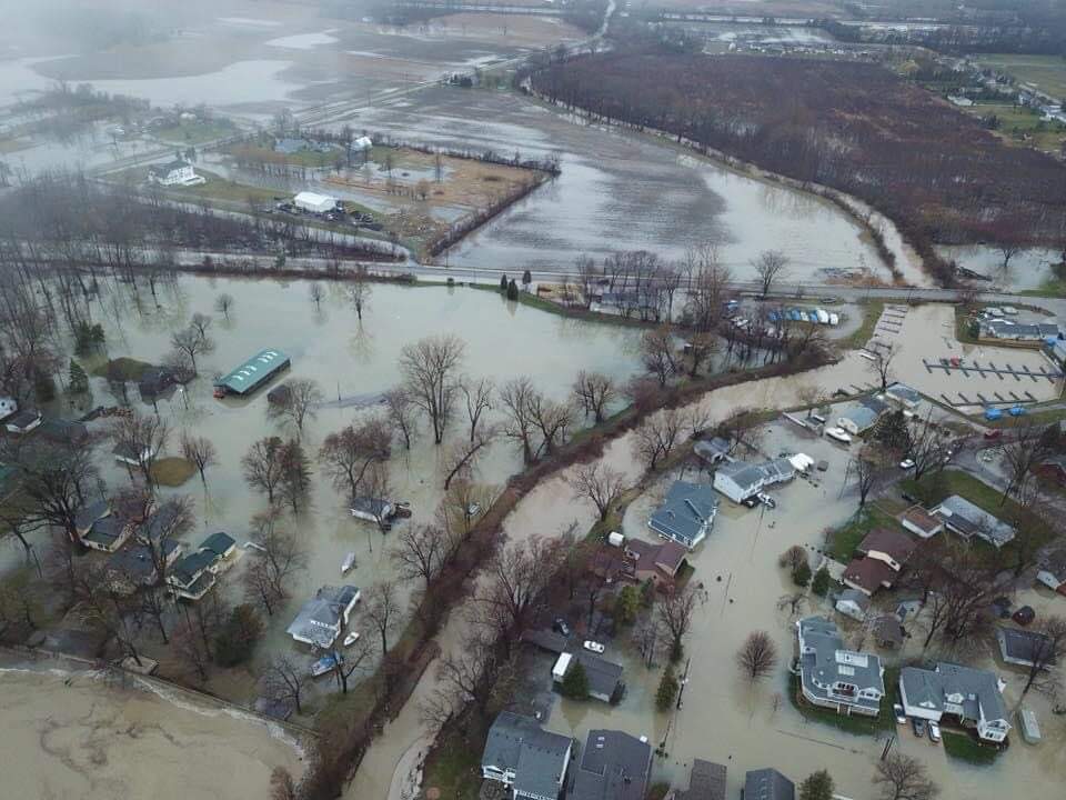 Monroe MI Flooded Neighborhood and Crawlspace Stays Dry