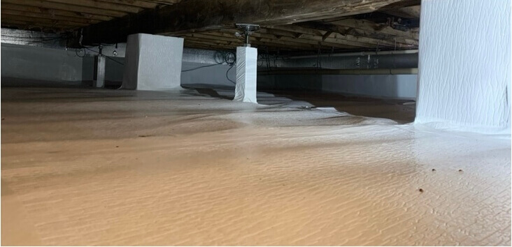 Caro MI – Crawlspace Encapsulation and Structural Beam Support