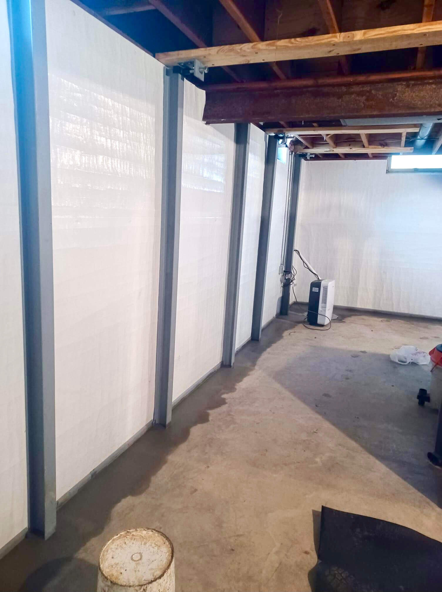 I-Beam repair on a bowing wall
